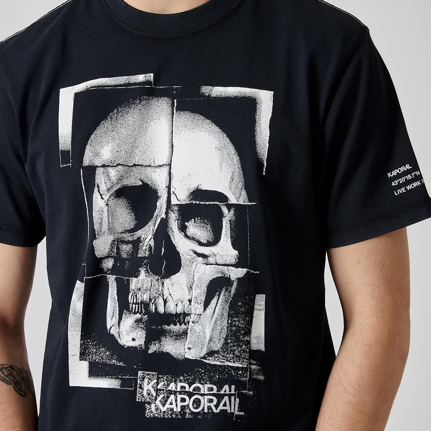 BERTO  T-shirt noir homme 100% coton bio