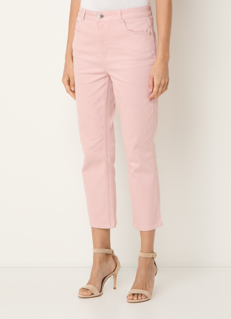 Calça jeans cropped de cintura alta e modelagem afunilada Phase Eight Lindsey com lavagem colorida