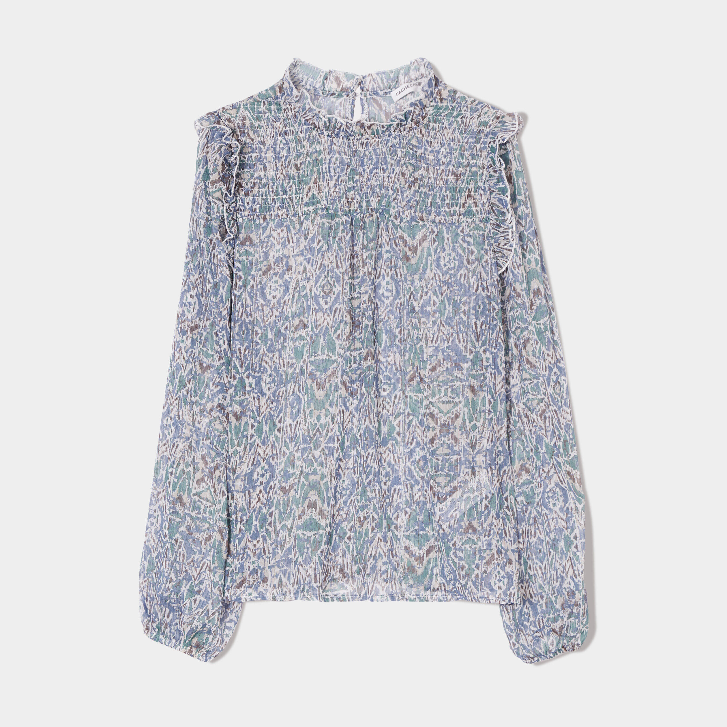 Blouse manches longues blanc femme | Cache Cache
