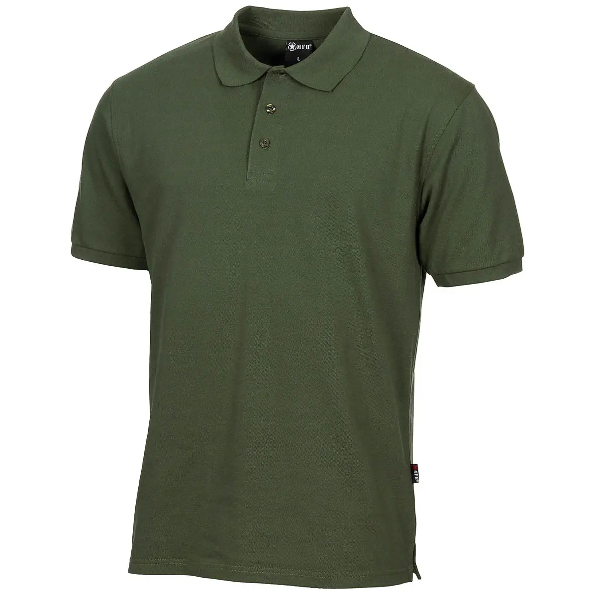 Poloshirt mit Knopfleiste oliv