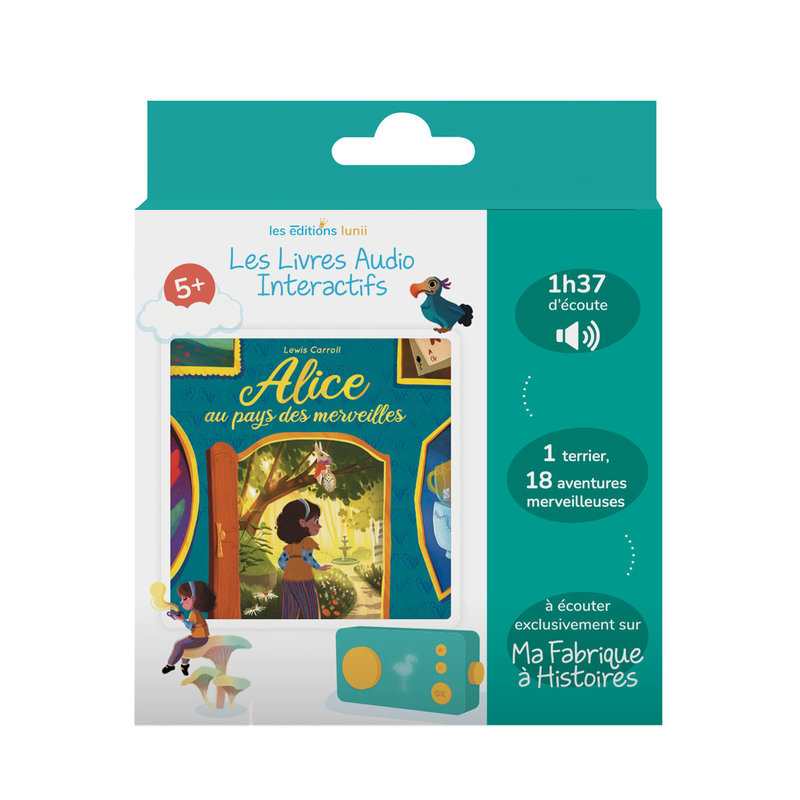Coffret livre audio, Alice aux pays des merveilles Lunii