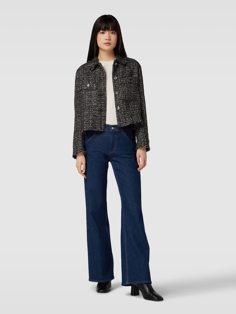 Blazer mit Strukturmuster in schwarz