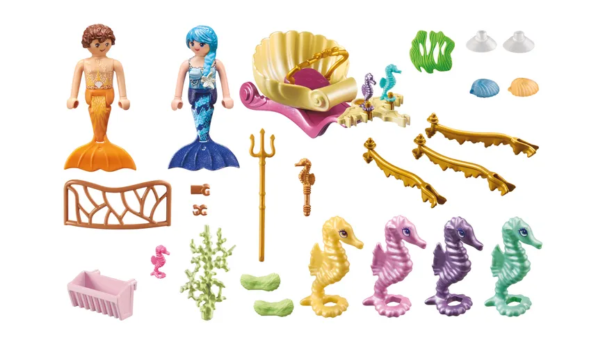 PLAYMOBIL 71500 - Princess Magic - Meeresbewohner mit Seepferdchenkutsche