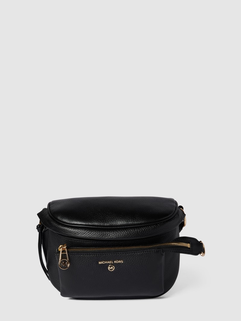 Bauchtasche mit Strukturmuster in schwarz