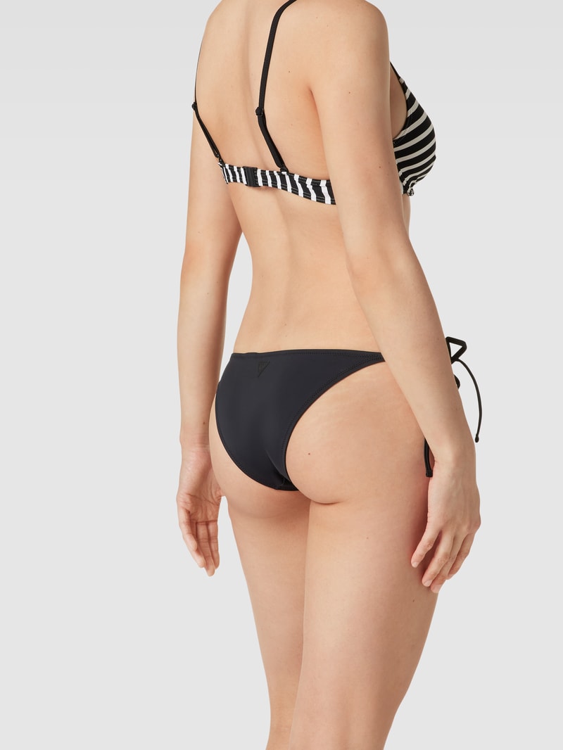 Bikini-Slip mit Label-Detail in schwarz