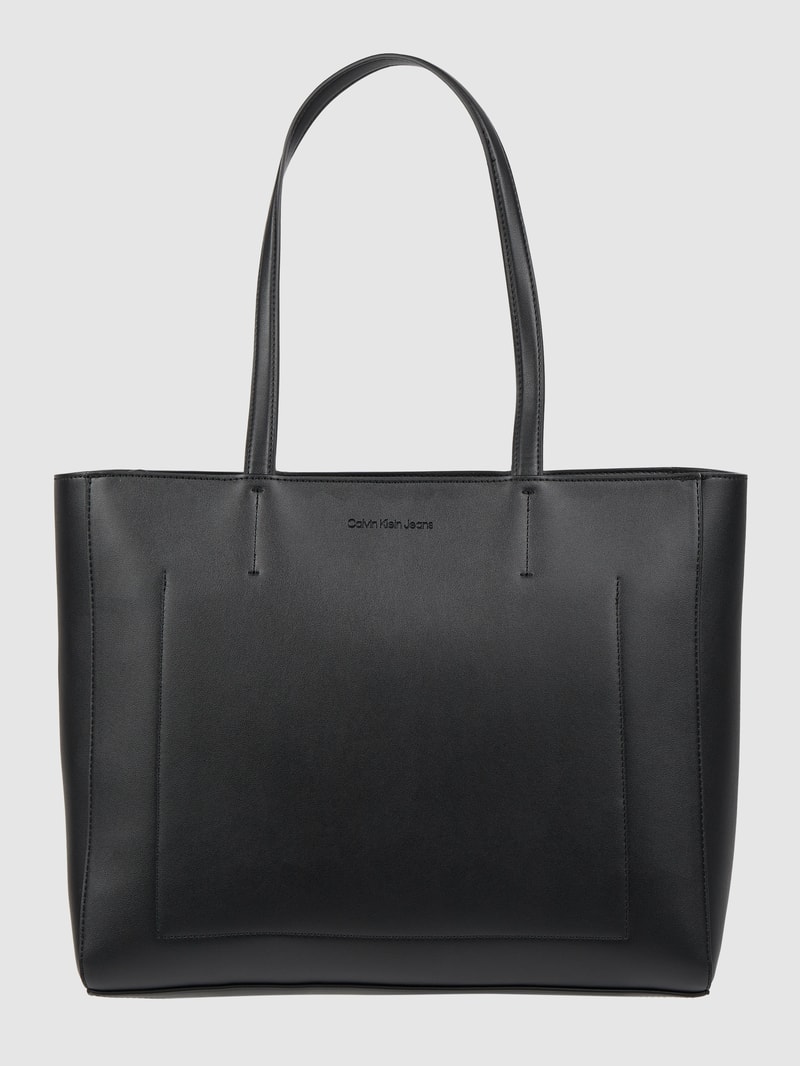 Shopper in Leder-Optik in schwarz