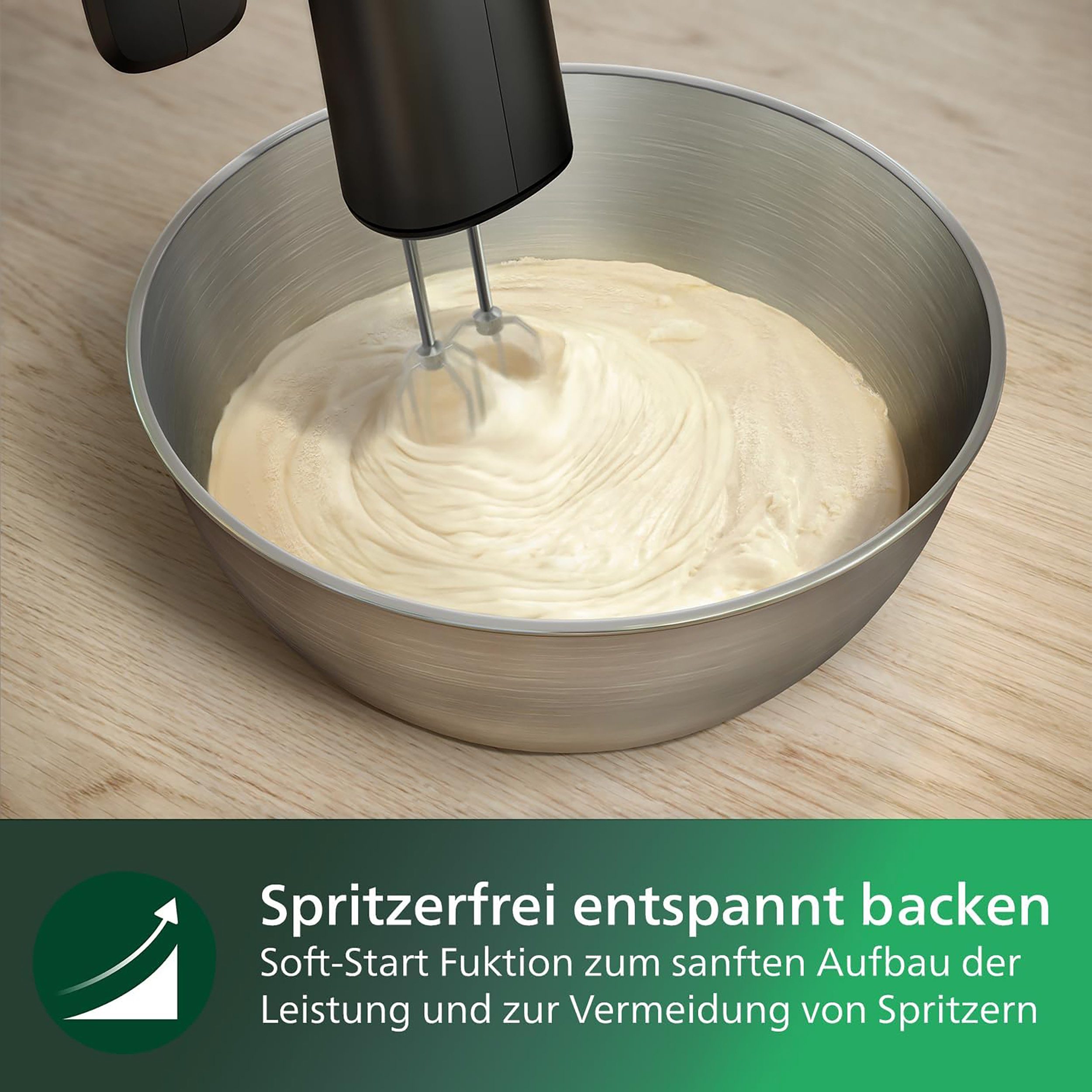 Philips Handmixer HR3781/10 5000 Series, 500 W, mit Anti-Spritz-Design und Becher zur intelligenten Aufbewahrung