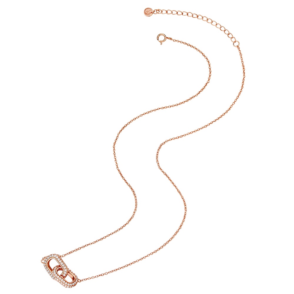 Glanzstücke München Collier en argent Argent sterling Oxyde de zirconium (CZ) en Or rose collier