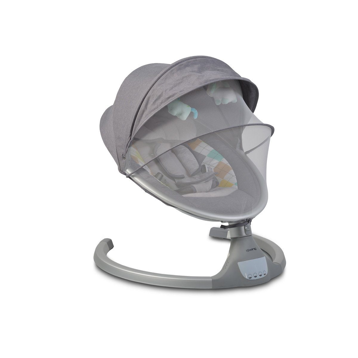 Cangaroo Babywippe Babywippe iSwing, Musikfunktion, Timer, Fernbedienung, Aluminiumrahmen