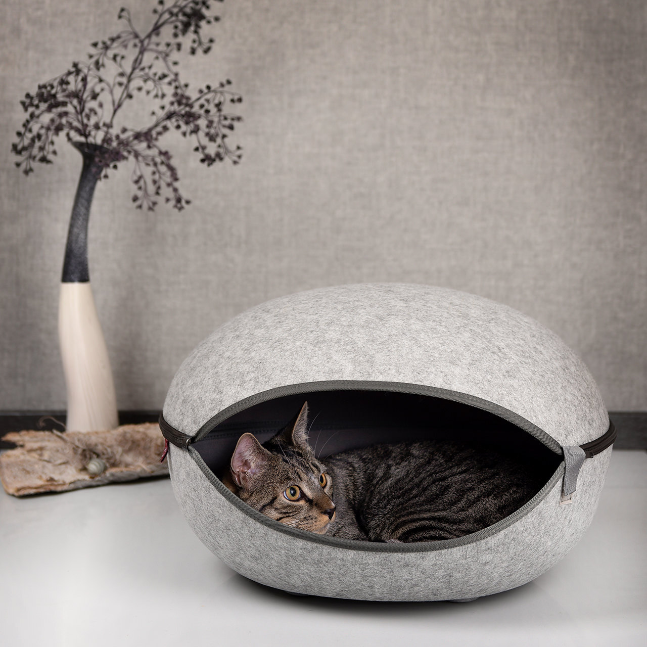 Canadian Cat Company Katzenbetten & Katzensofas Canadian Cat Company Filz Katzennest grau