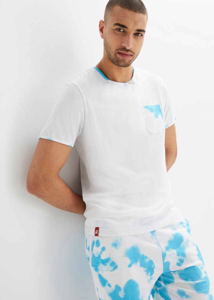 T-Shirt mit bedruckter-Brusttasche
