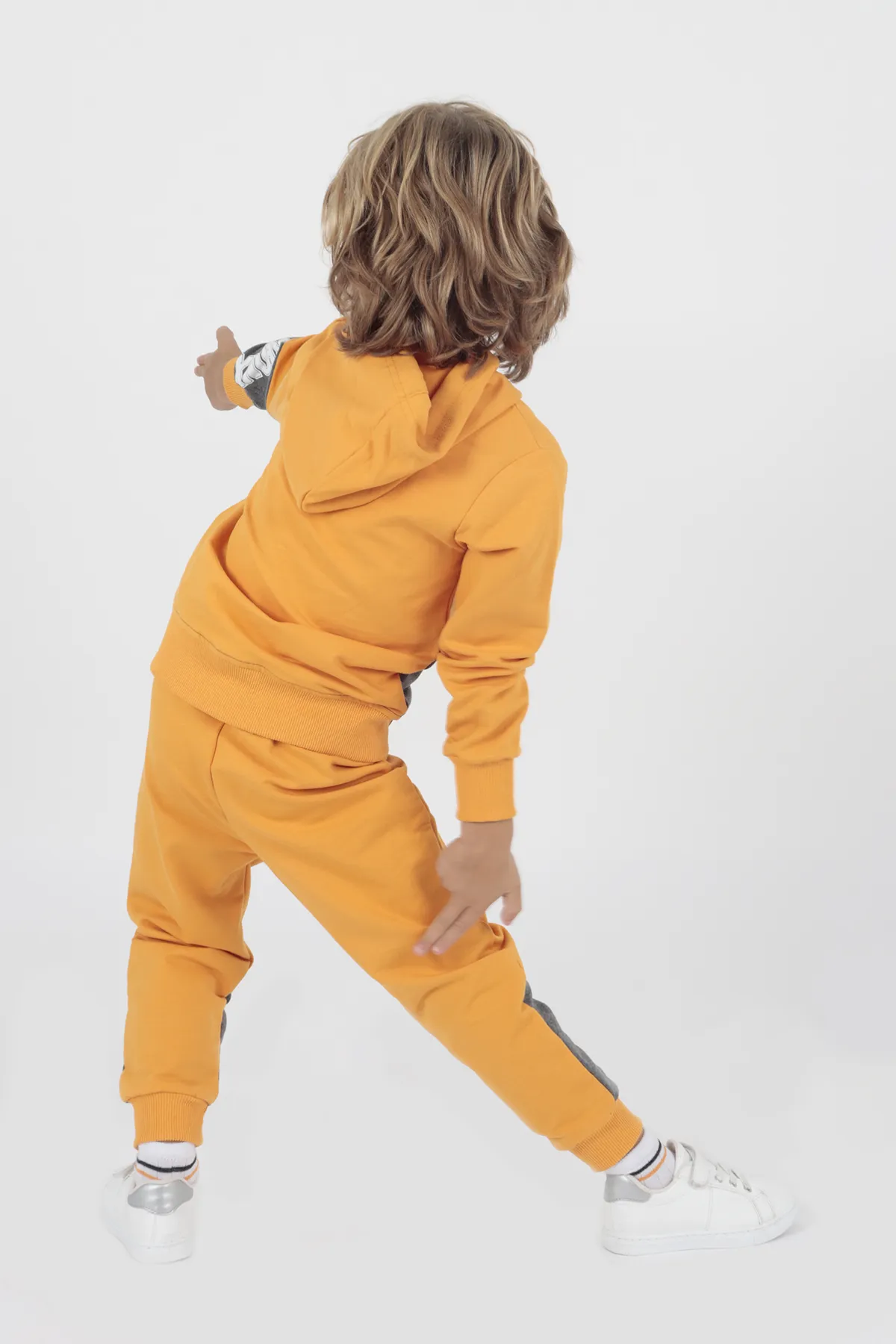 AHENGİM  Bedrucktes Bronx-Trainingsanzug-Set für Jungen Ak2235