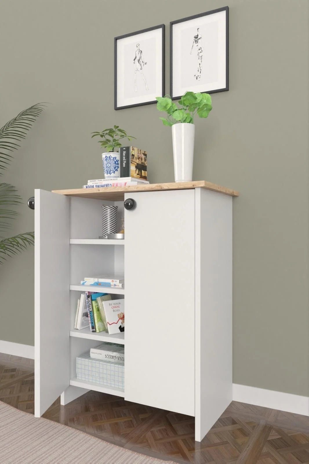 Zeta Interior Mehrzweckschrank Mehrzweckschrank, Küchenschrank, Büroschrank, Aufbewahrungsschrank