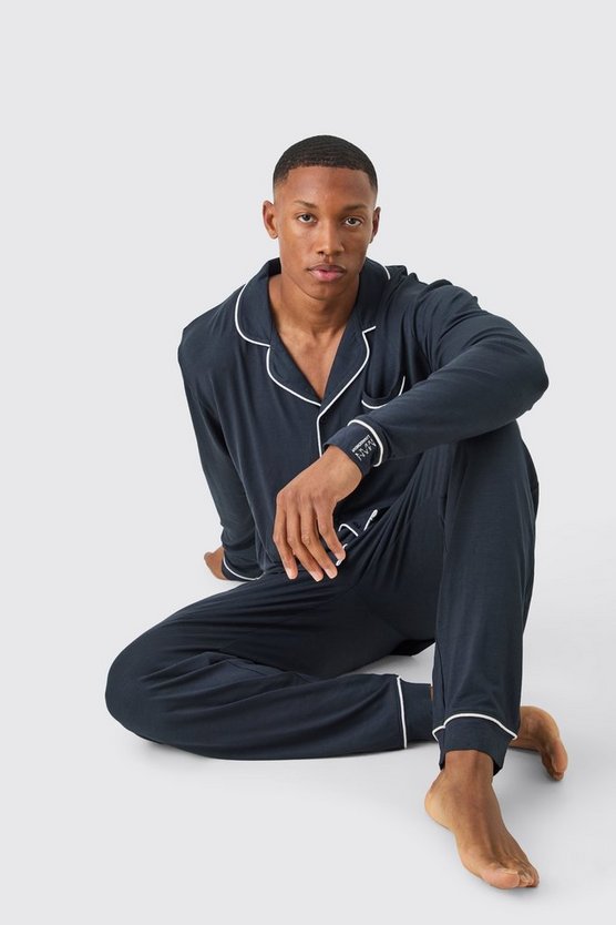 Lockeres Premium Loungewear-Hemd & Unterteil