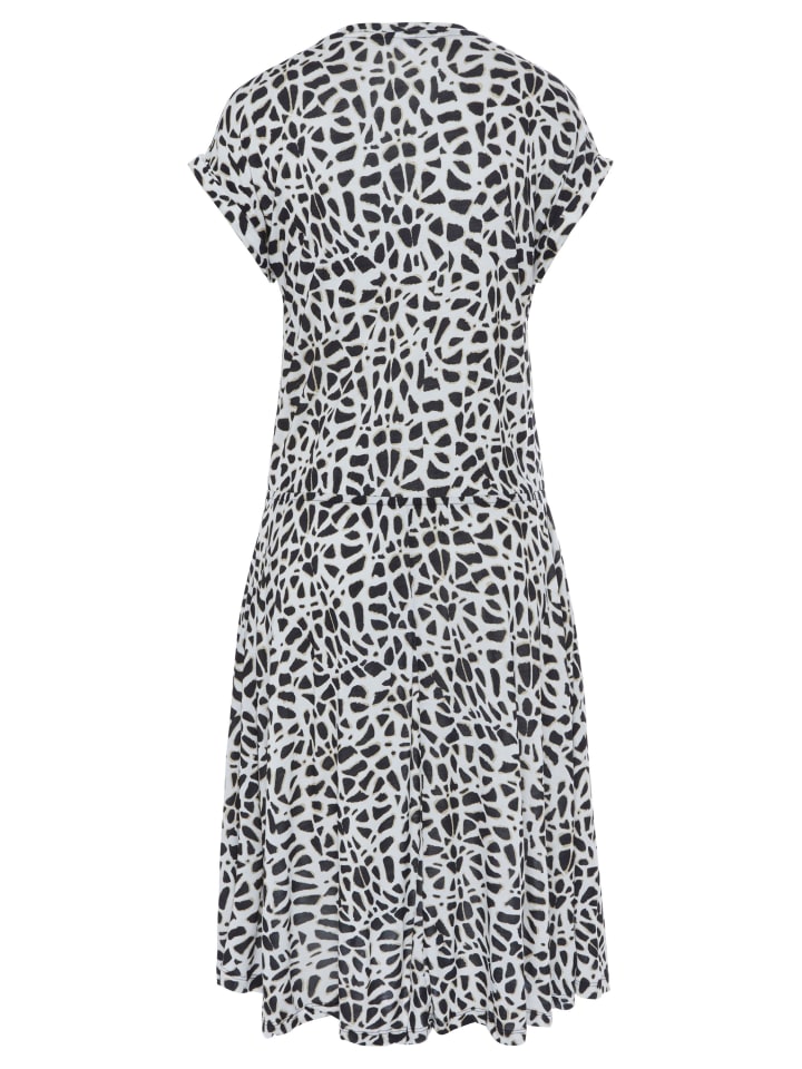 LASCANA Jerseykleid in creme-schwarz bedruckt günstig kaufen