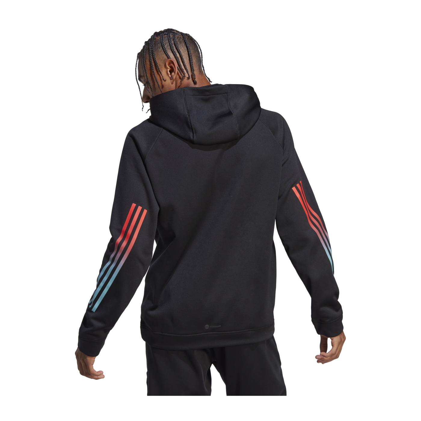 adidas 3-Stripes Hoody Schwarz Blau Rot