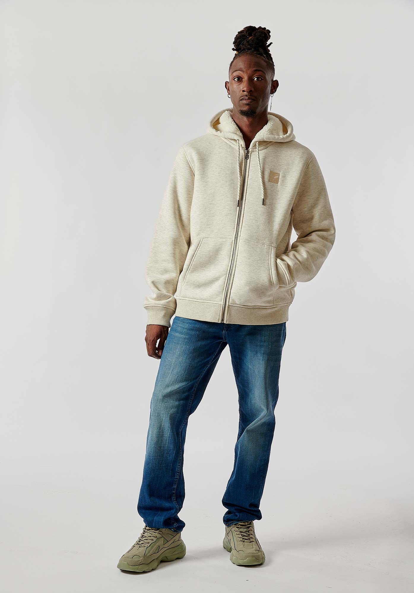 REGIS  Sweat zippé beige Homme