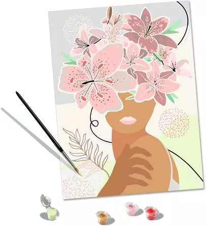CreArt Gedankenblumen - Malen nach Zahlen für Erwachsene