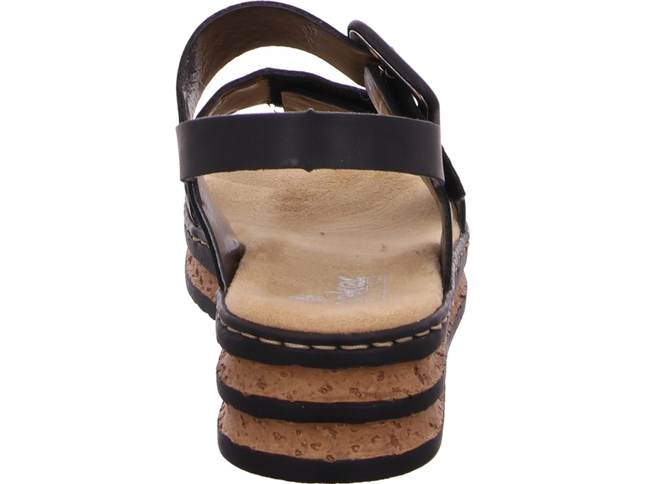 RIEKER Klassische Sandalen schwarz