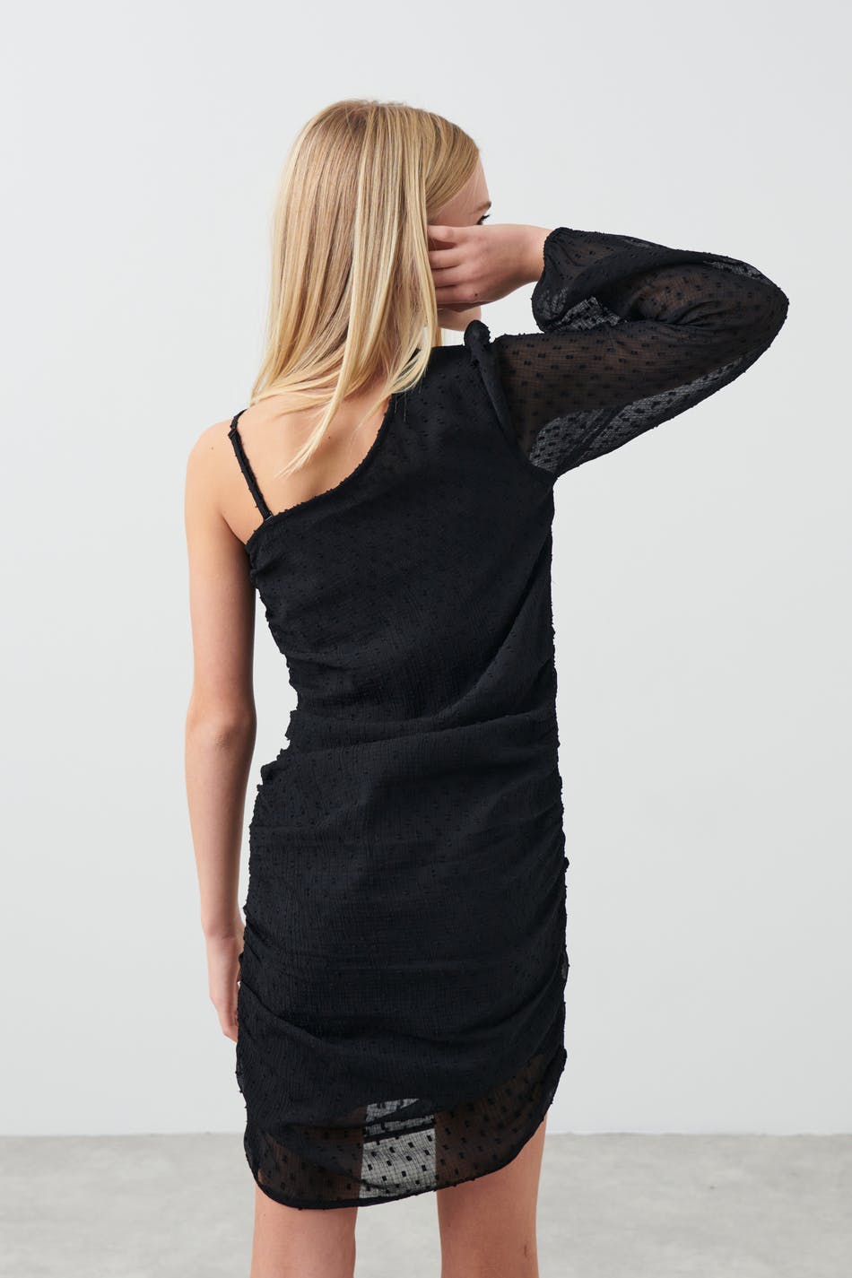 Y one shoulder dress