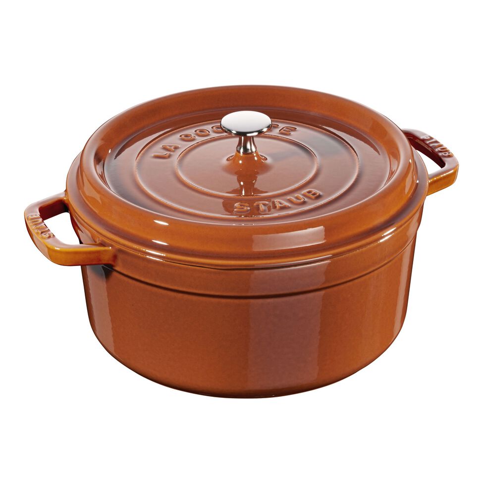 Cocotte 26 cm, rund, Zimt, Gusseisen