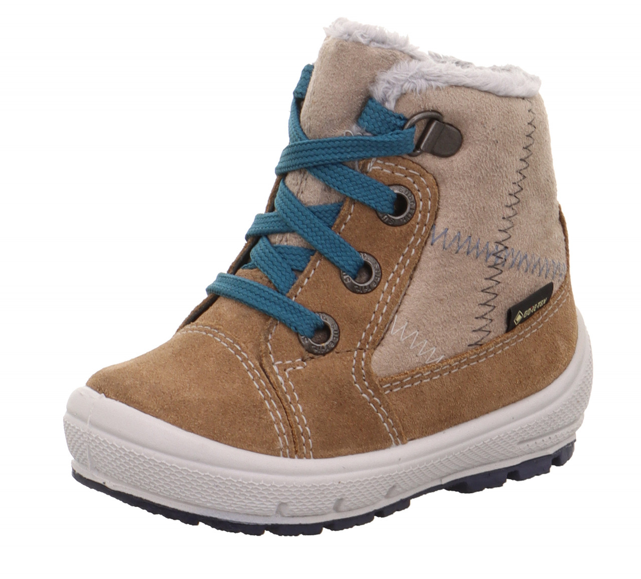 GROOVY - Braun/Beige Boots mit Schnürung