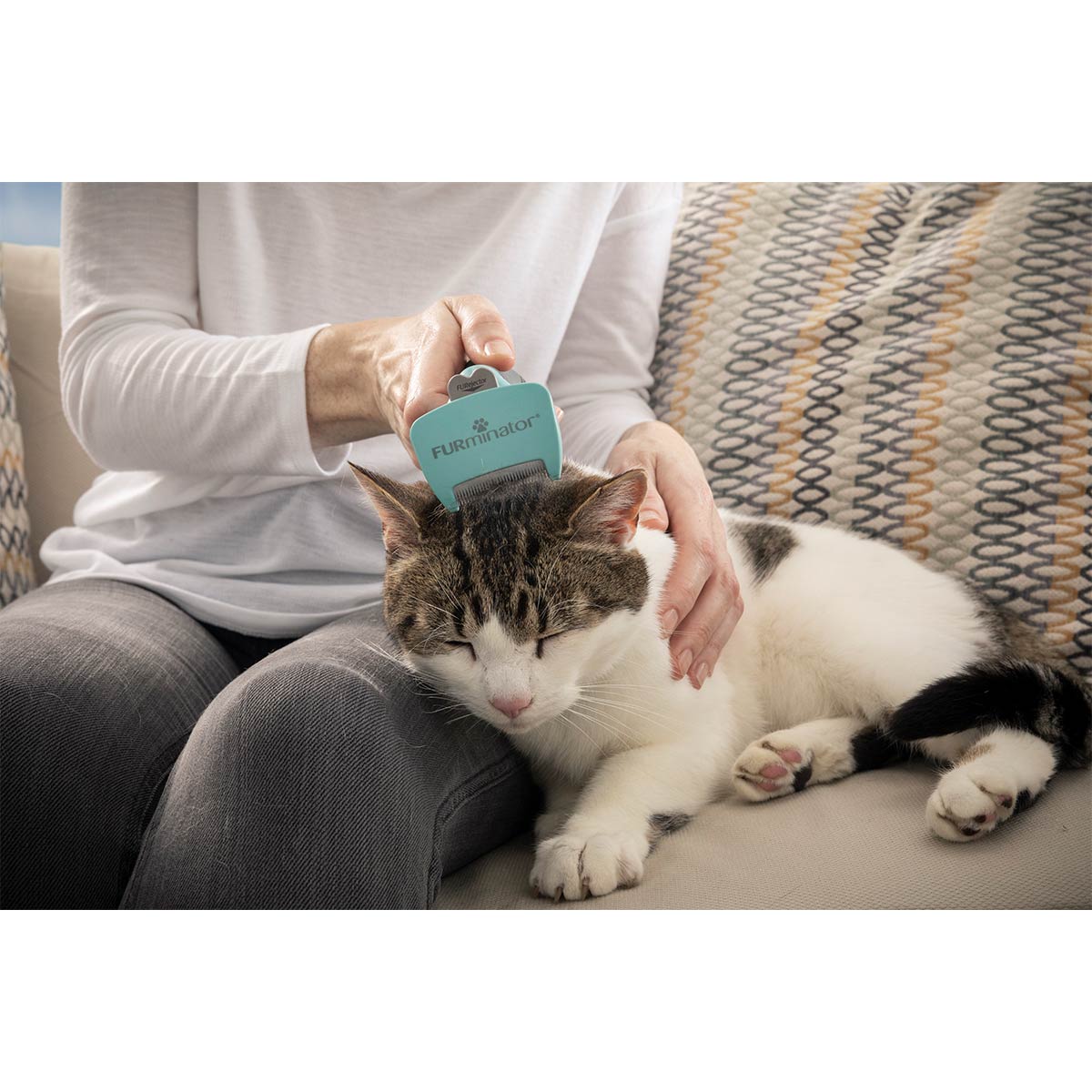 FURminator Katze Kurzhaar Bürste für Unterwolle