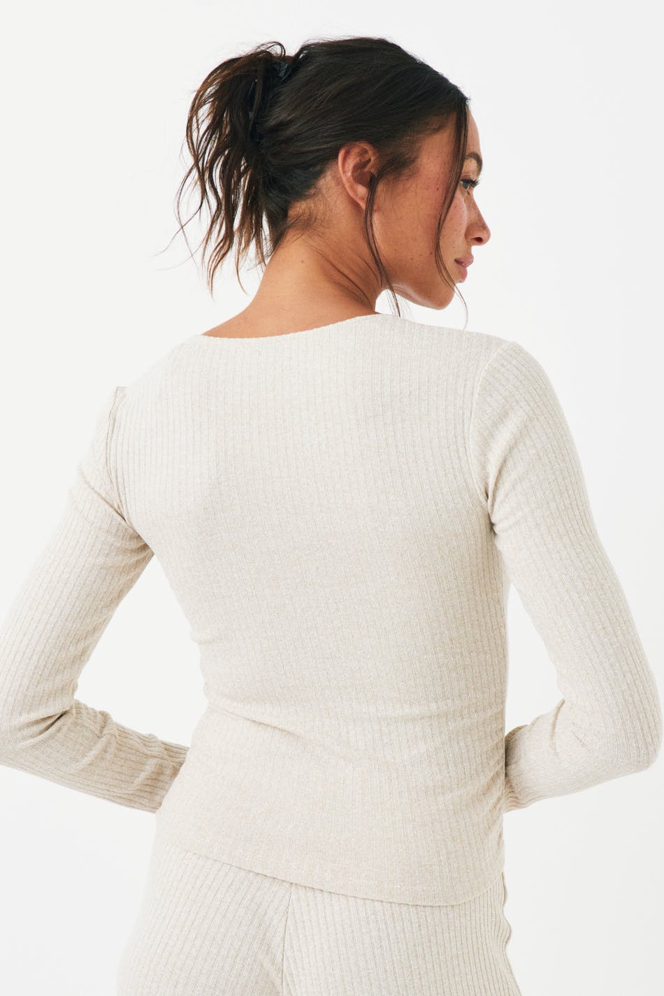 Soft square rib top