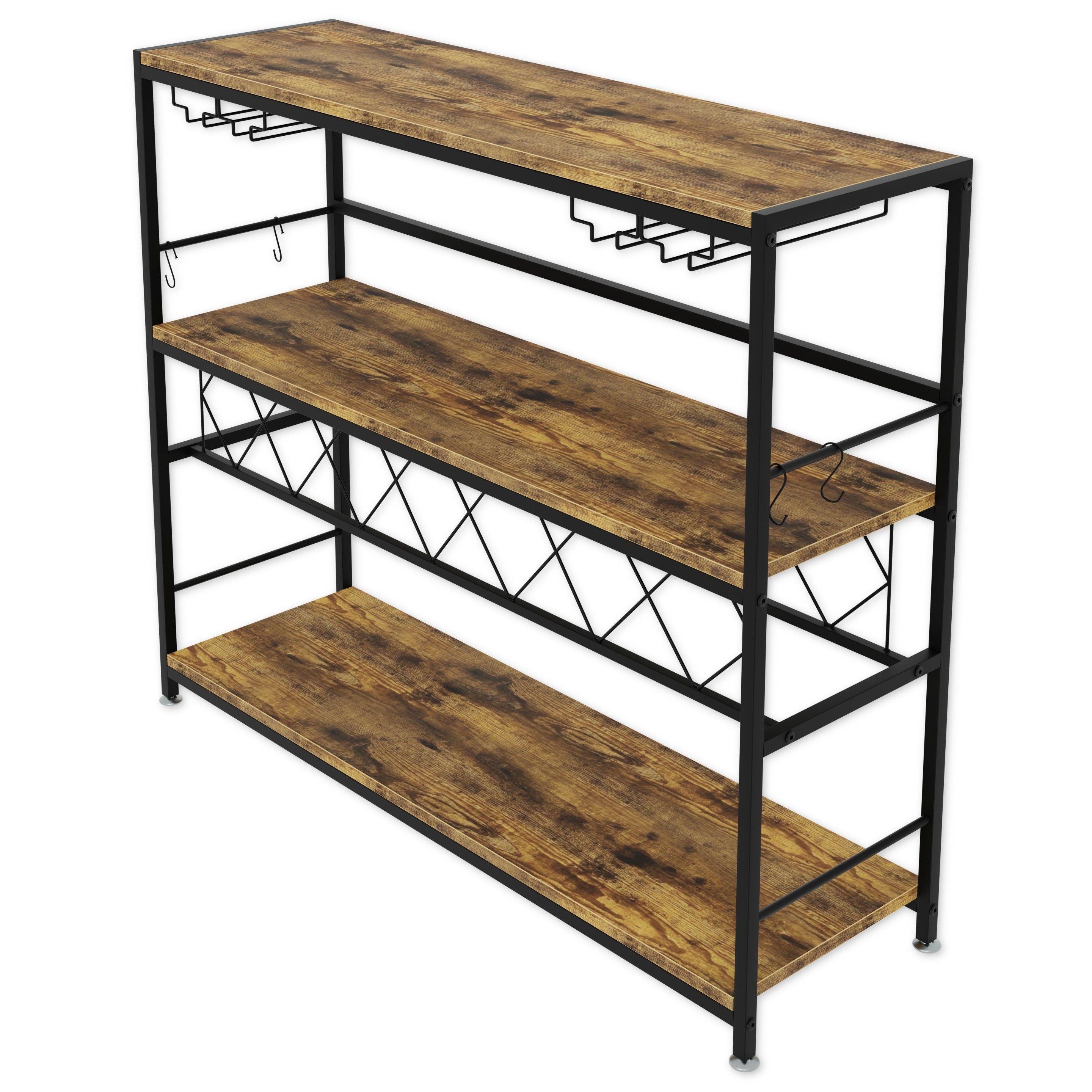 Lenmar Weinregal Weinregal aus Metall, Flaschenregal, Regale, Flaschenhalter LOFT 2-7