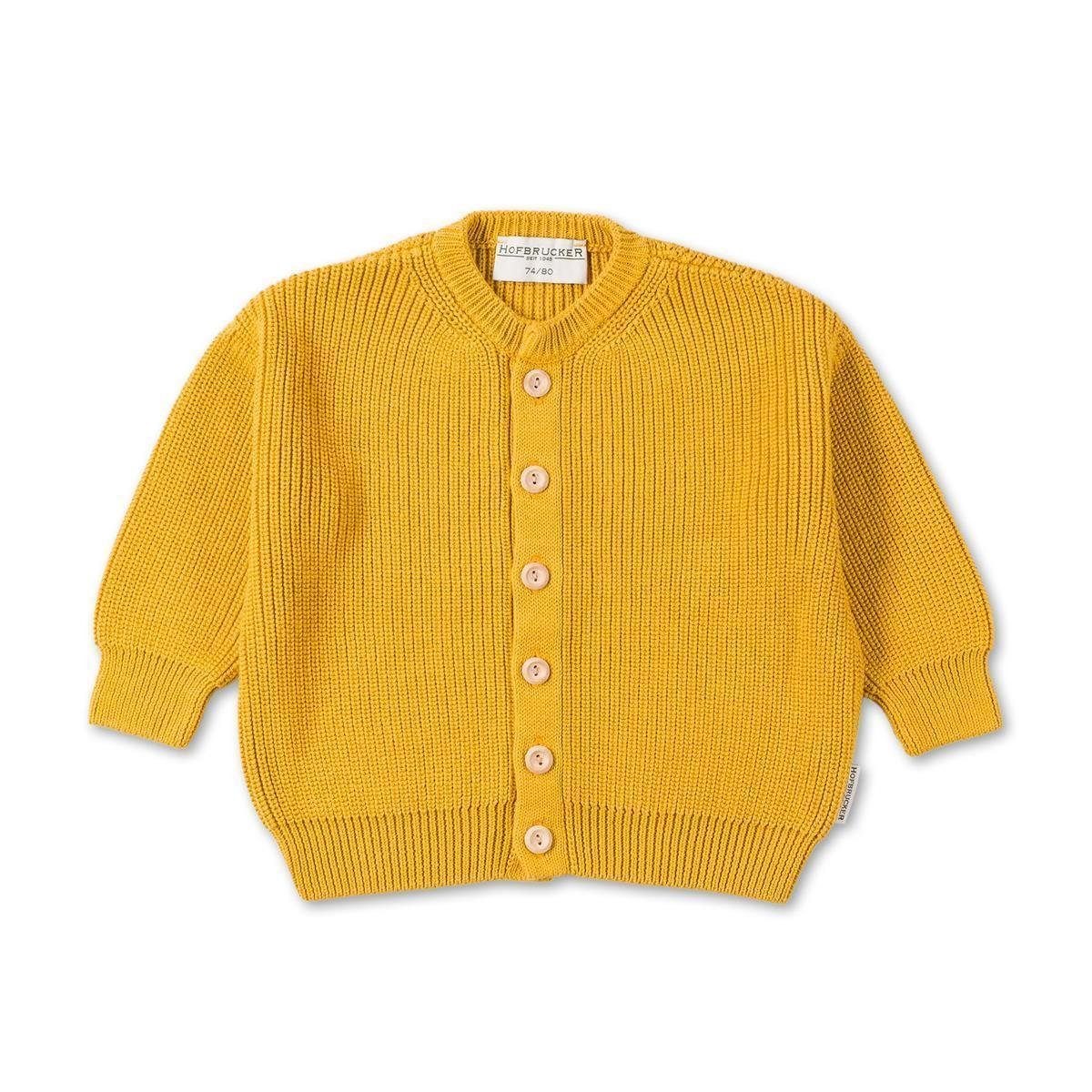Hofbrucker seit 1948 Strickjacke Oversize Baby Strickjacke Senfgelb (1-tlg)