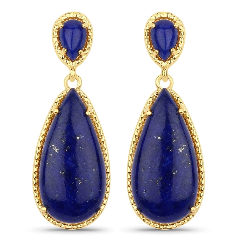Rafaela Donata Boucles doreilles Argent sterling Lapis-lazuli en Or jaune Bijoux