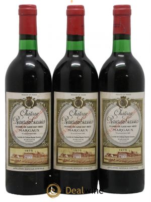 Château Rauzan-Gassies 2ème Grand Cru Classé  1975 - Lot de 3 Bouteilles