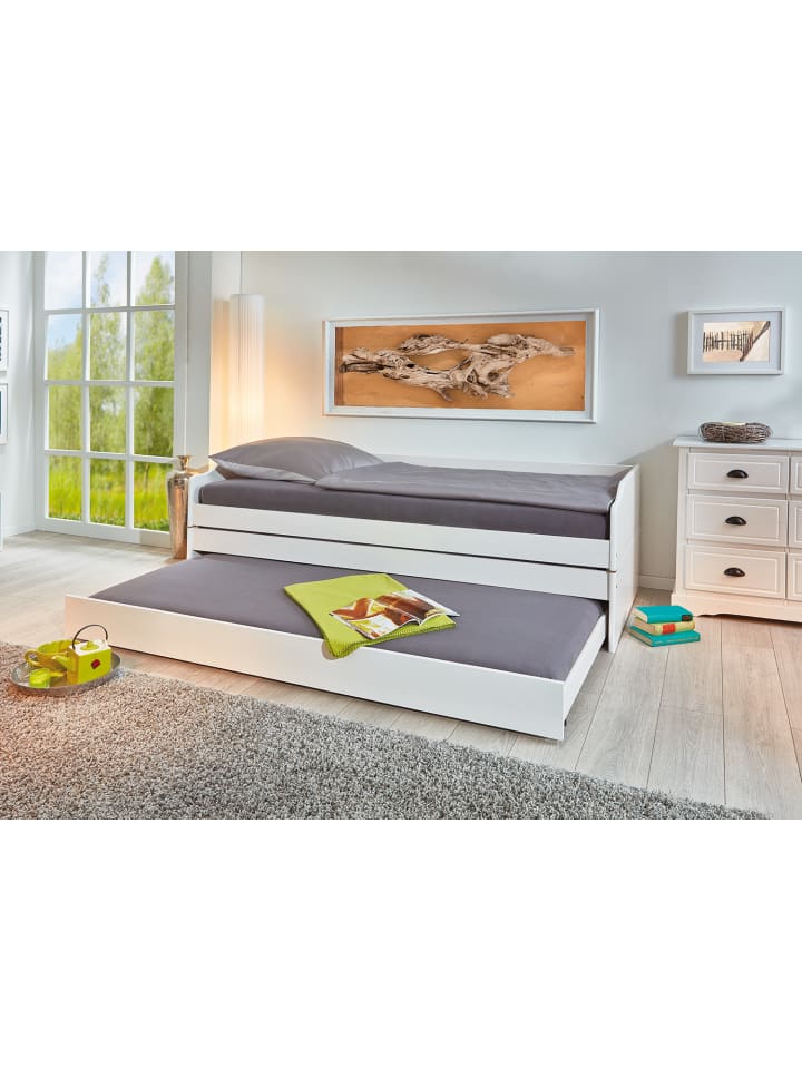 ebuy24 Bett Lotved Weiß 97 x 209 cm günstig kaufen onesize