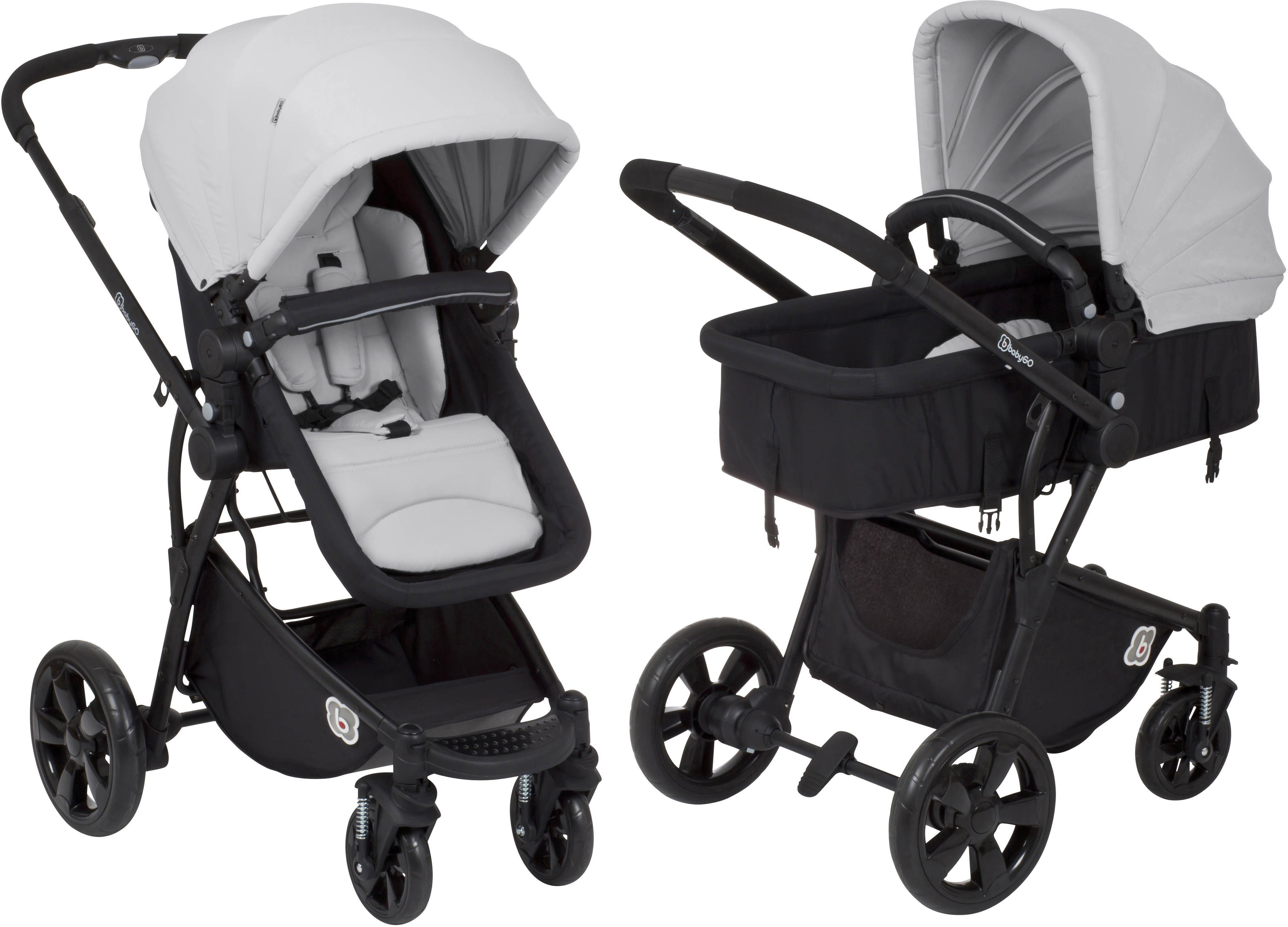 BabyGo Kombi-Kinderwagen Spring, grey, ; Kinderwagen