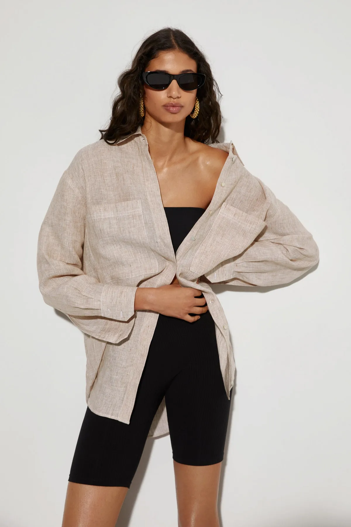 MANGO  Hemd - Braun - Regular Fit