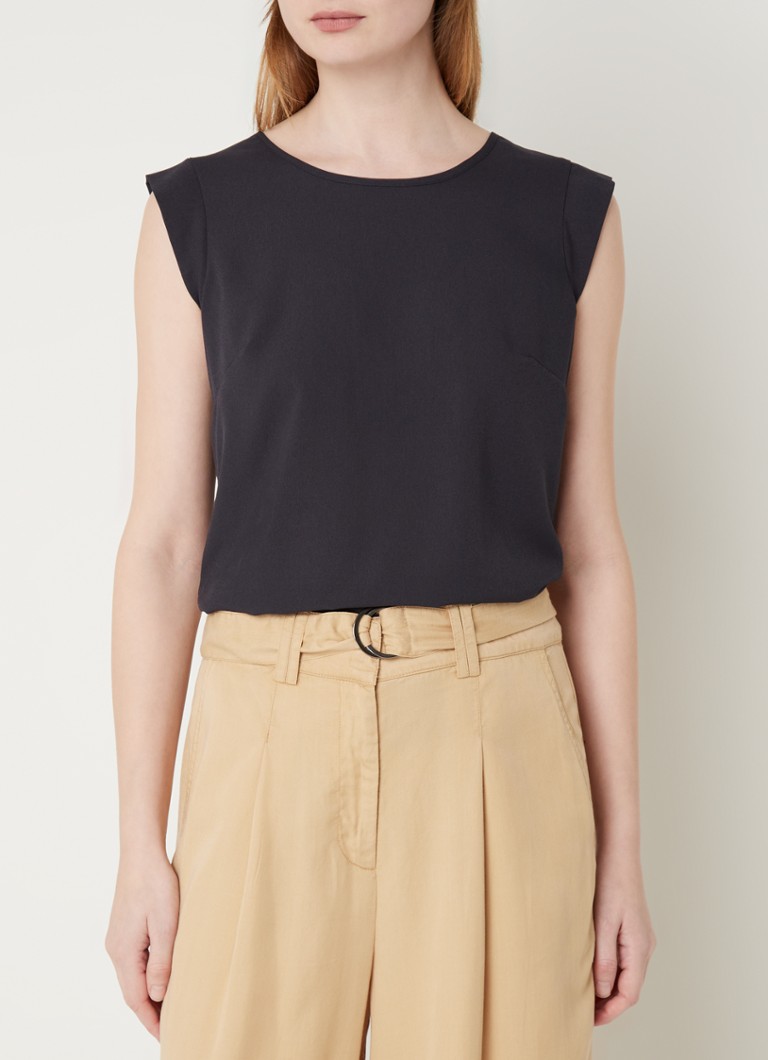 French Connection Polly semi-transparent top with stretch