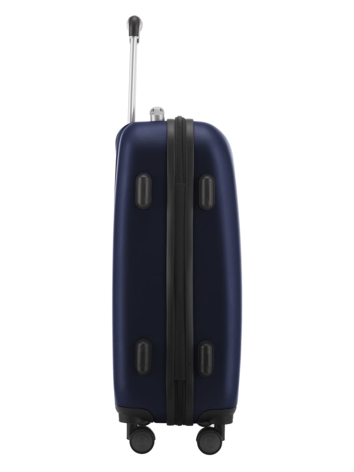 Hauptstadtkoffer Wedding - Handgepäck-Koffer 4 Doppelrollen Hand Luggage TSA in Dunkelblau günstig kaufen S