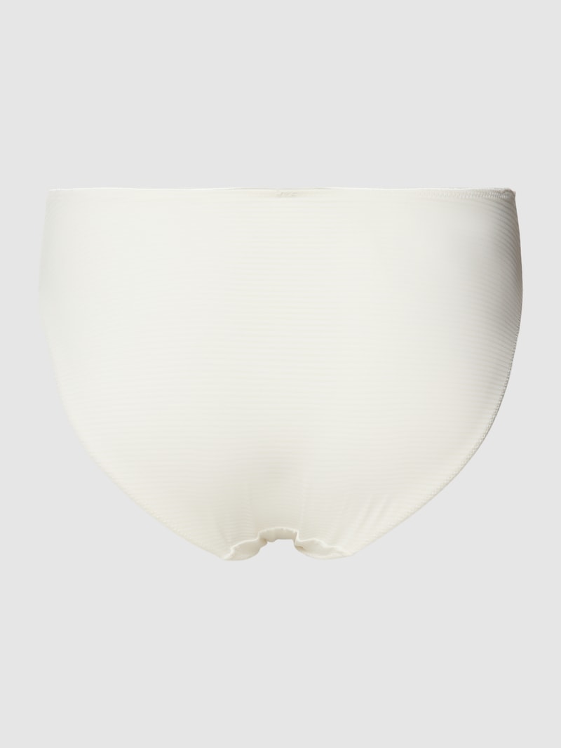 Slip in semitransparentem Look mit Streifenmuster in weiß