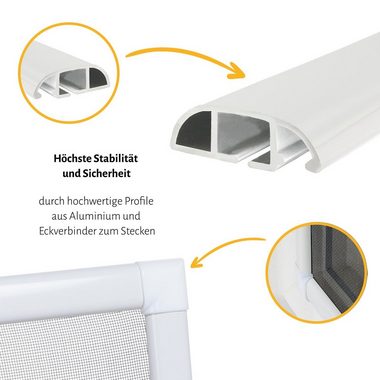 empasa Insektenschutz-Fensterrahmen BASIC, Fliegengitterfenster Insektenschutz Fenster BASIC Alu