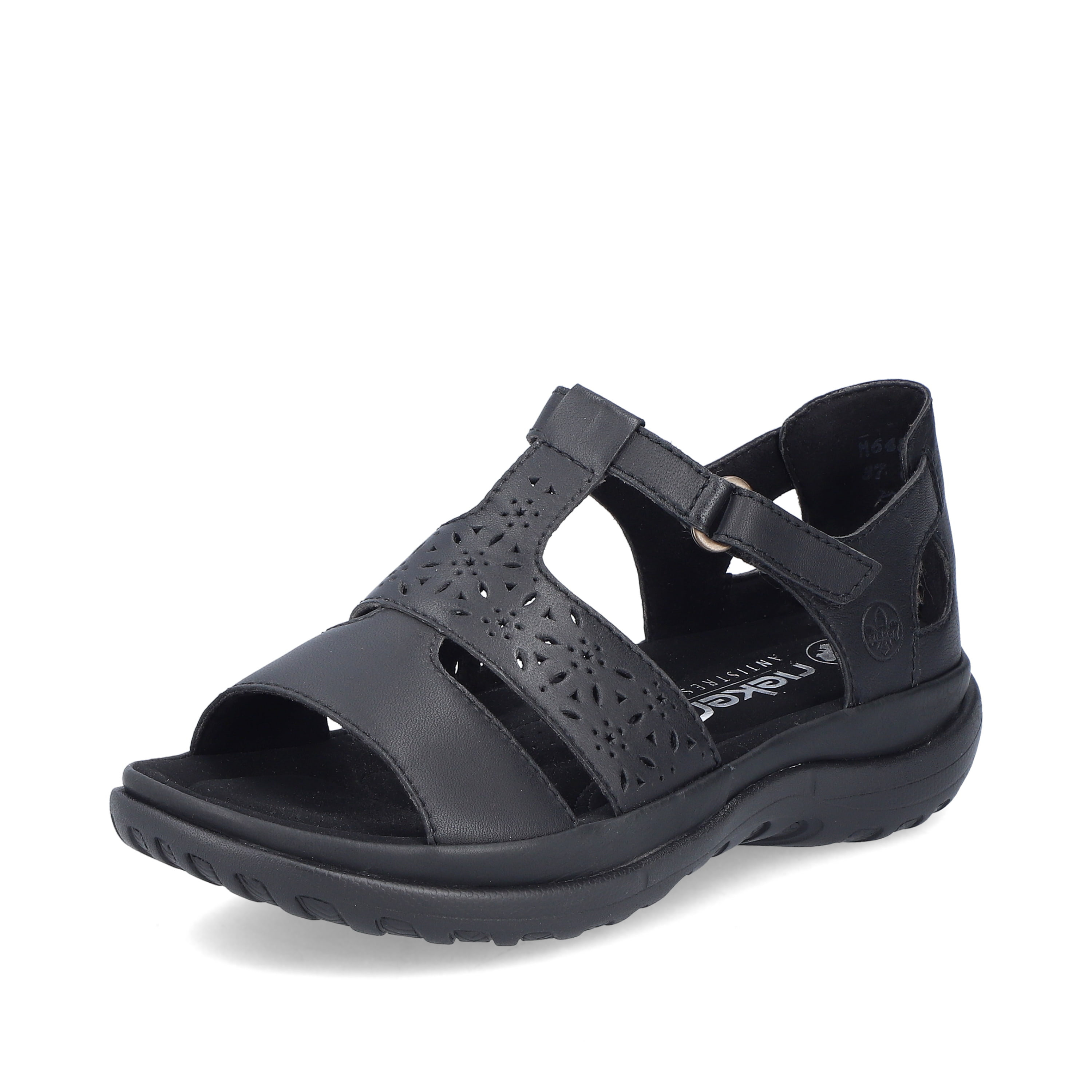 Rieker Damen Riemchensandalen glanzschwarz