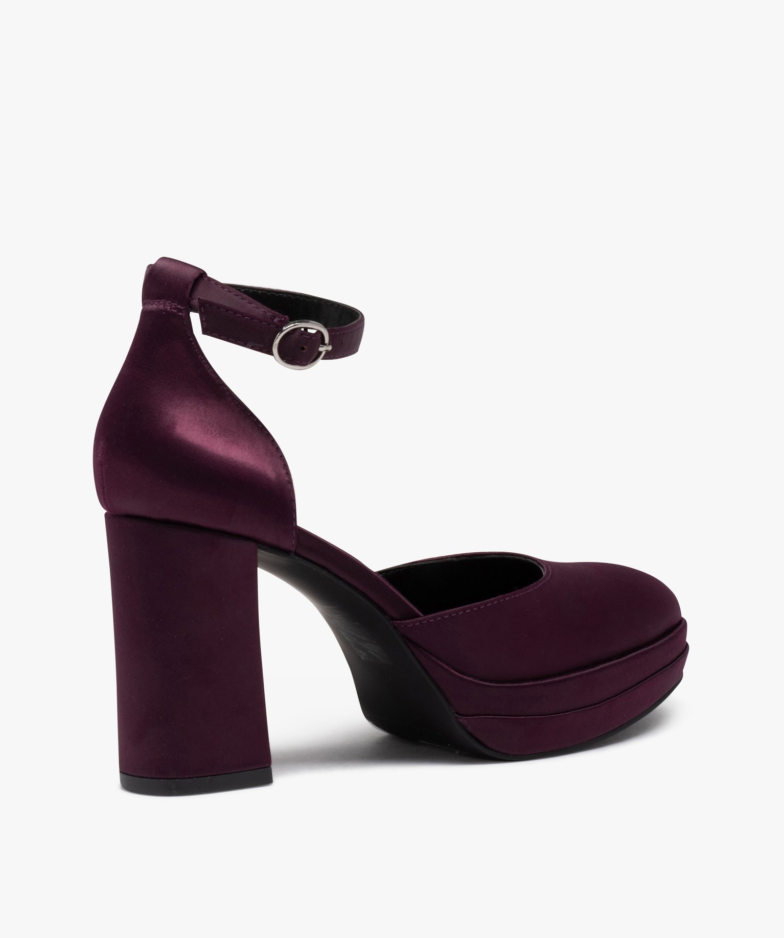 Escarpin en satin avec plateforme et talon haut femme violet | GEMO