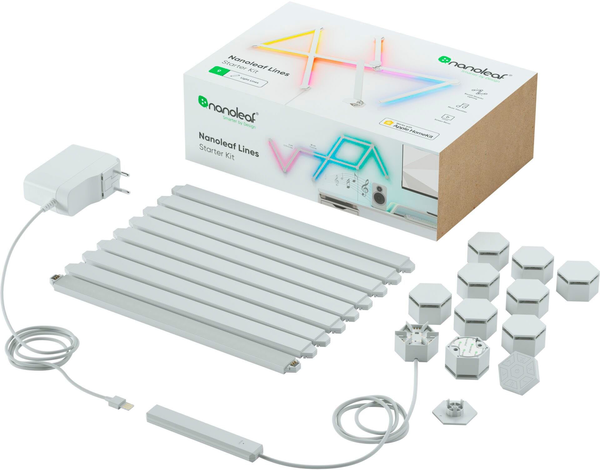 nanoleaf LED Lichtleiste Lines, Dimmfunktion, LED fest integriert, Farbwechsler