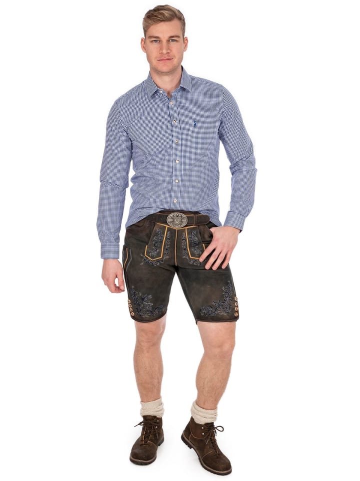 KRÜGER Lederhose 961367 in dunkelbraun günstig kaufen