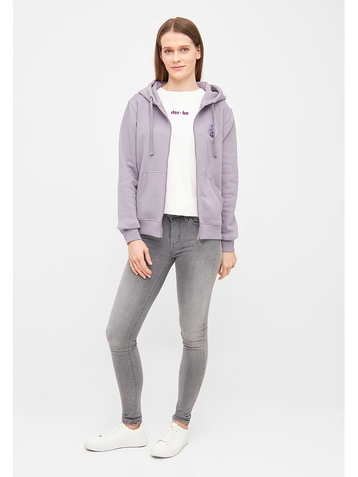 Derbe Sweatjacke in Flieder günstig kaufen