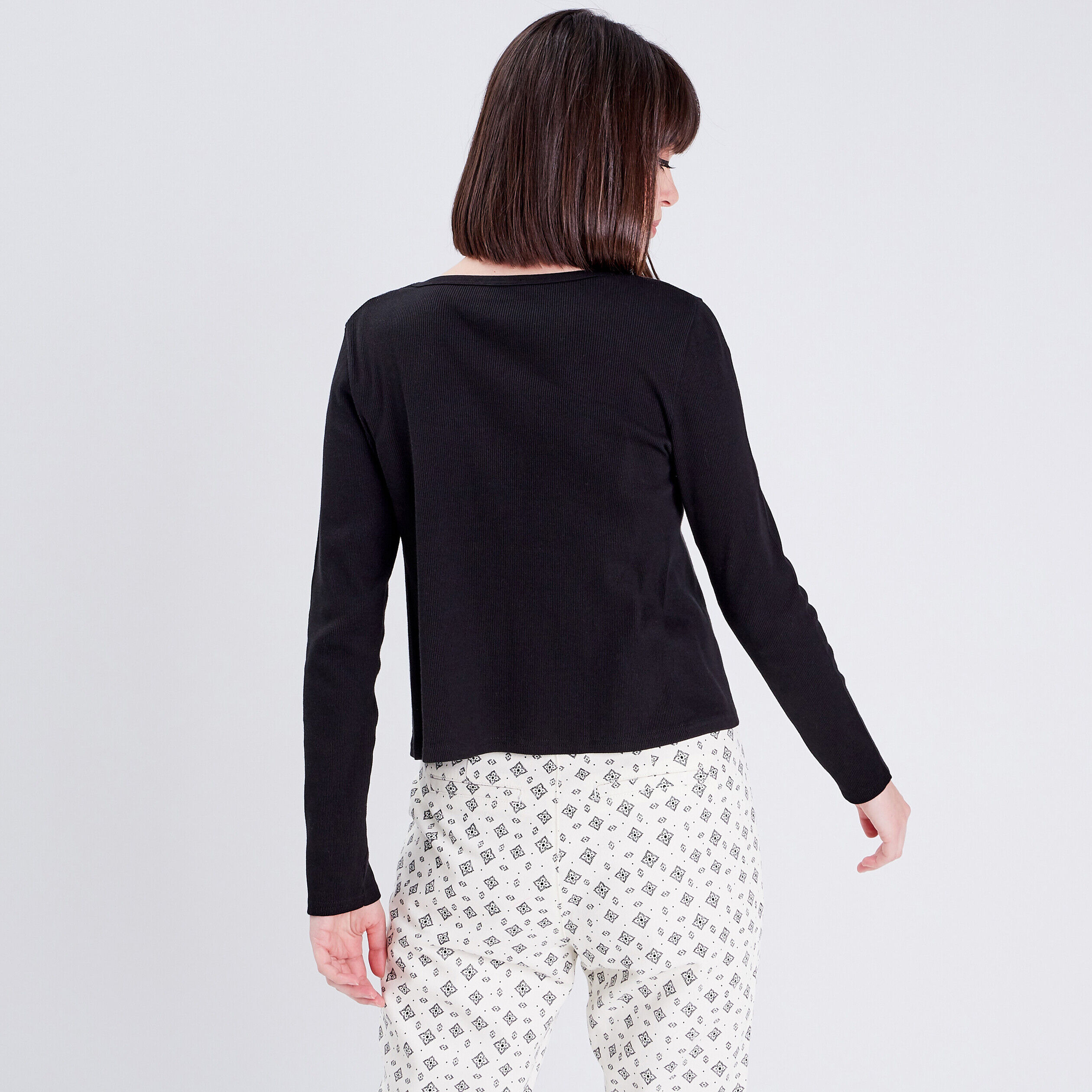 Gilet manches longues noir femme | Cache Cache