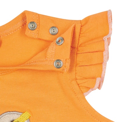 T-Shirt kurzarm, orange für Mädchen