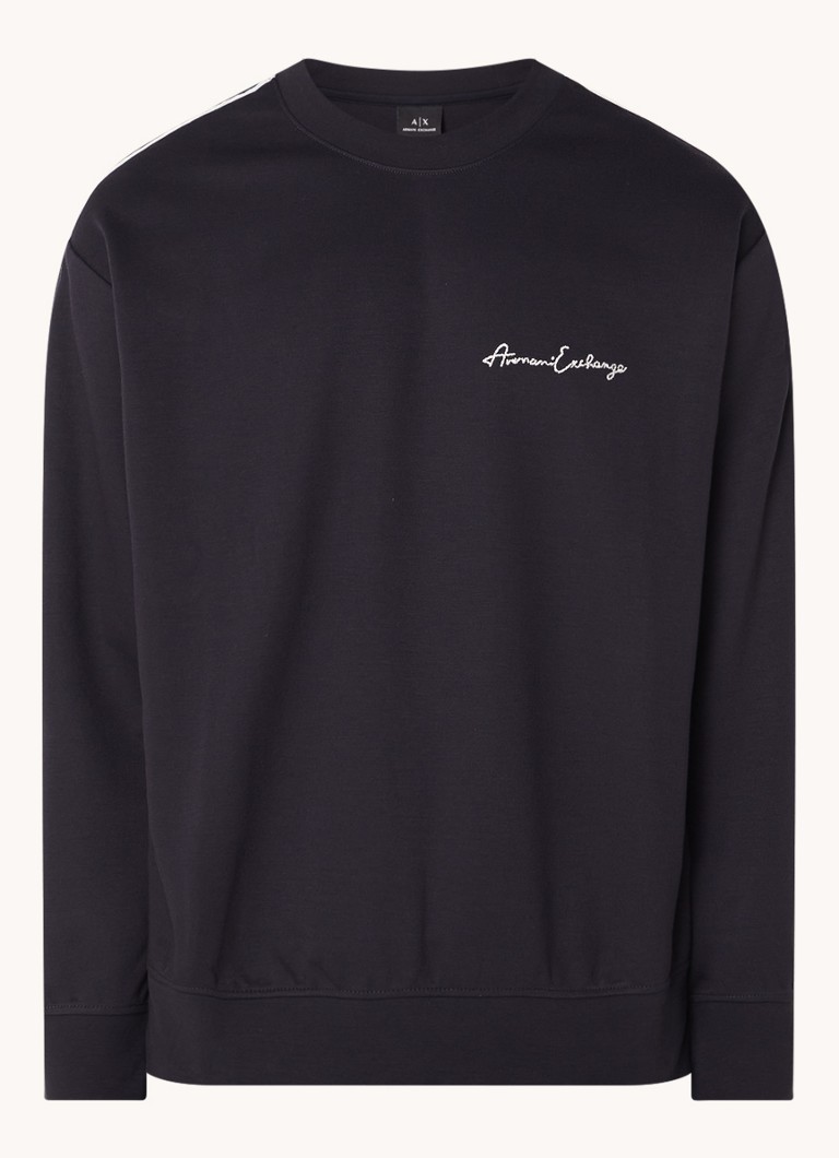 Tricou Armani Exchange cu logo brodat
