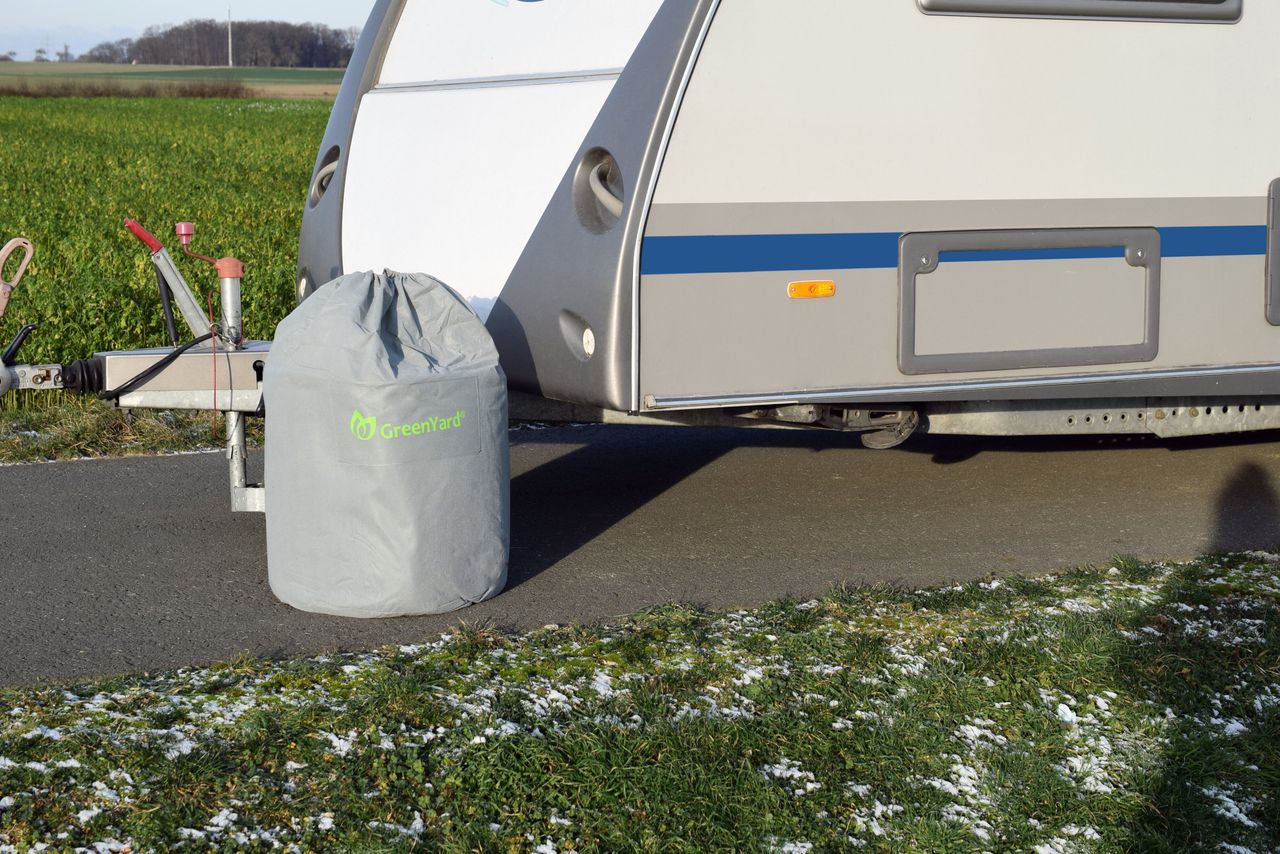 Green Yard GreenYard® Abdeckplane für Wohnwagen oder Wohnmobile Größe XL 670 x 250 x 220 cm