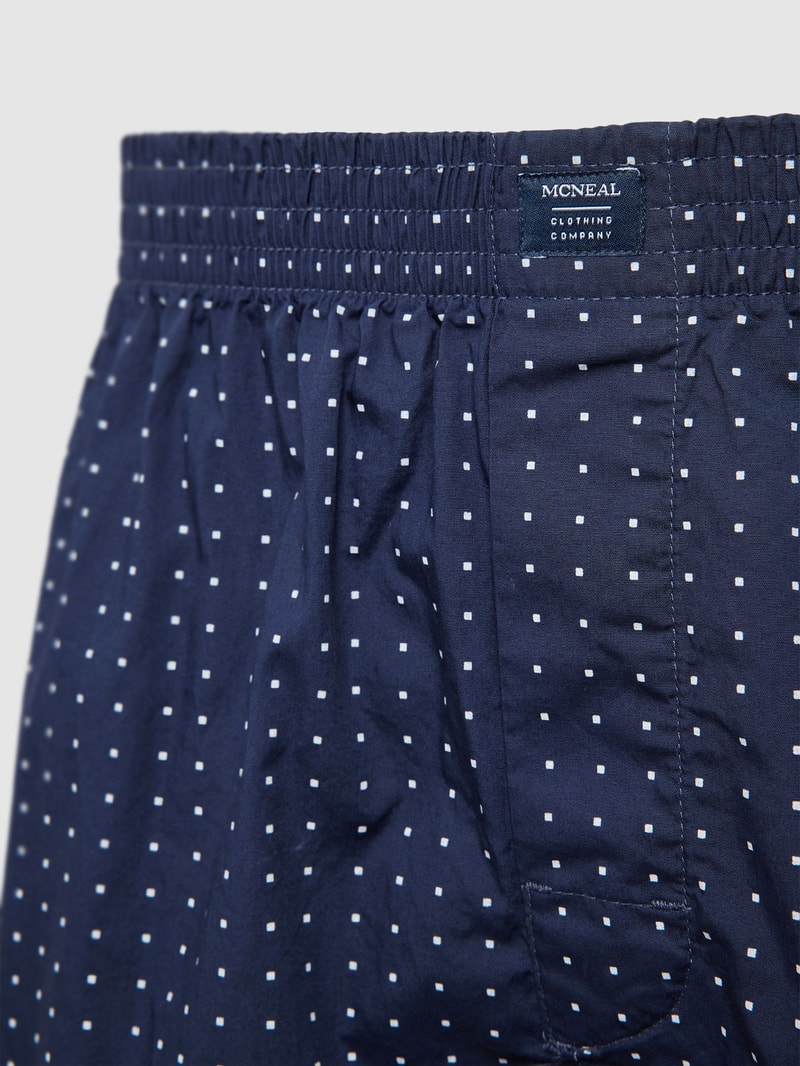Boxershorts mit Label-Patch im 3er-Pack in marineblau