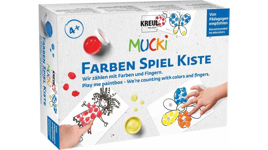KREUL MUCKI Farben Spiel Kiste Wir zählen mit Farben und Fingern 250 ml